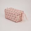 Paper Mirchi - Organic Cotton Toiletry Bag - Ditsy Floral Blush